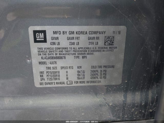 2019 BUICK ENCORE KL4CJASB5KB800678 Photo 8