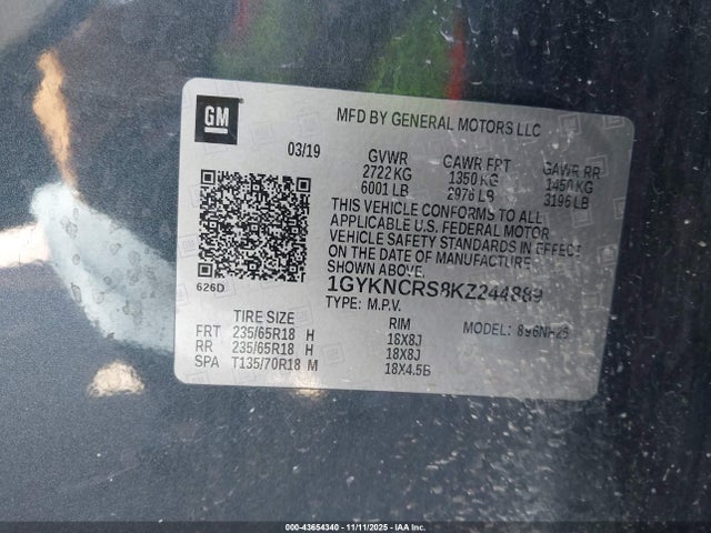 2019 CADILLAC XT5 1GYKNCRS8KZ244889 Photo 8