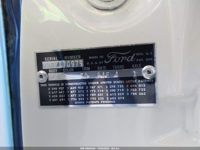 Продажа на аукционе авто 1959 Ford Galaxie, vin: h9rw170979, номер лота: 43654344
