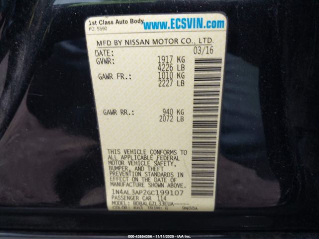 2016 NISSAN ALTIMA 1N4AL3AP2GC199107 Photo 8