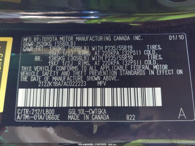 2010 LEXUS RX 350 2T2ZK1BA7AC022223 Photo 8