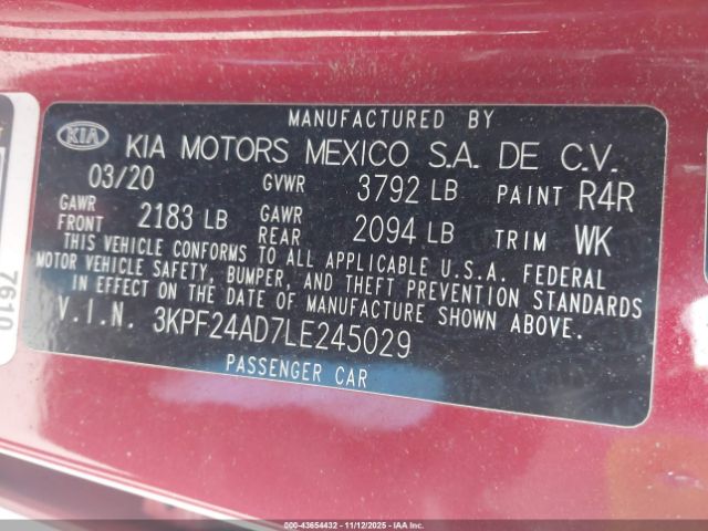 2020 KIA FORTE 3KPF24AD7LE245029 Photo 8