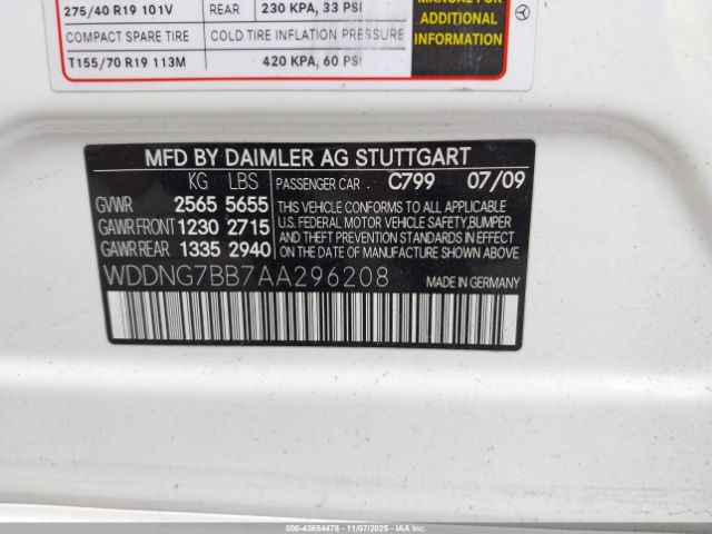 2010 MERCEDES-BENZ S 550 WDDNG7BB7AA296208 Photo 8