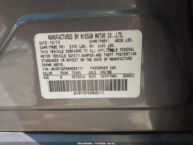Infiniti Q50 2014 JN1BV7AP6EM682111 Image 9
