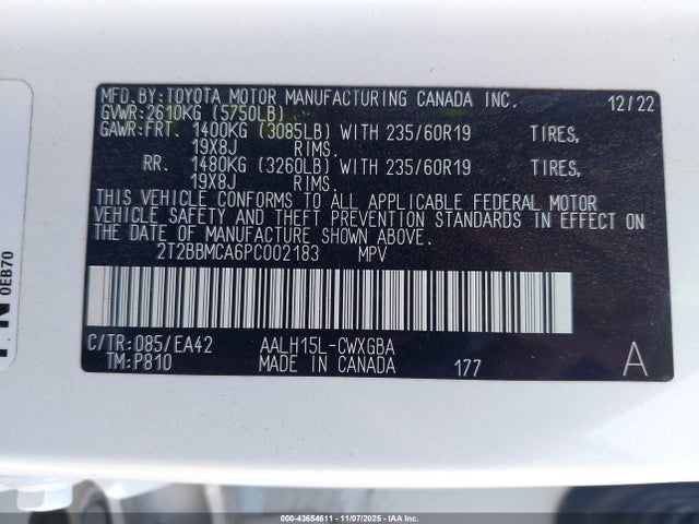 Lexus a25a-fxs, 5nm+4nm 2023 2T2BBMCA6PC002183 Image 9