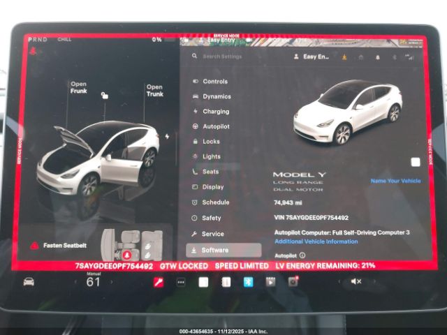 2023 TESLA MODEL Y 7SAYGDEE0PF754492 Photo 6