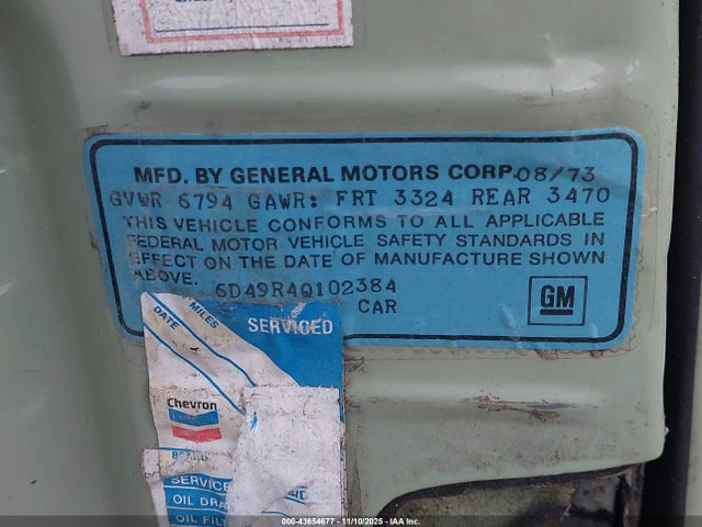 1974 CADILLAC DEVILLE 6D49R4Q102384 Photo 8