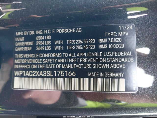 2025 PORSCHE MACAN ELECTRIC WP1AC2XA3SL175166 Photo 8