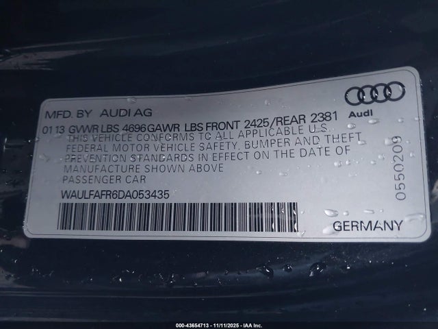 2013 AUDI A5 WAULFAFR6DA053435 Photo 8