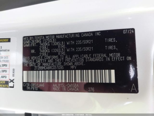 2024 LEXUS RX 350H 2T2BBMCA8RC051095 Photo 8