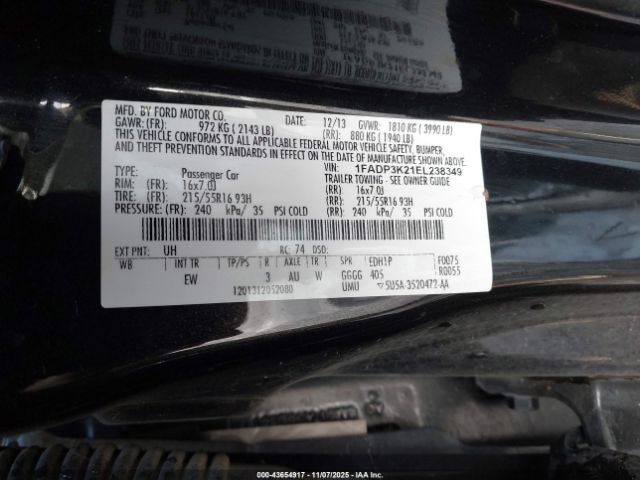 2014 FORD FOCUS 1FADP3K21EL238349 Photo 8