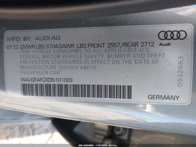 2013 AUDI A6 WAUGFAFCXDN101069 Photo 8