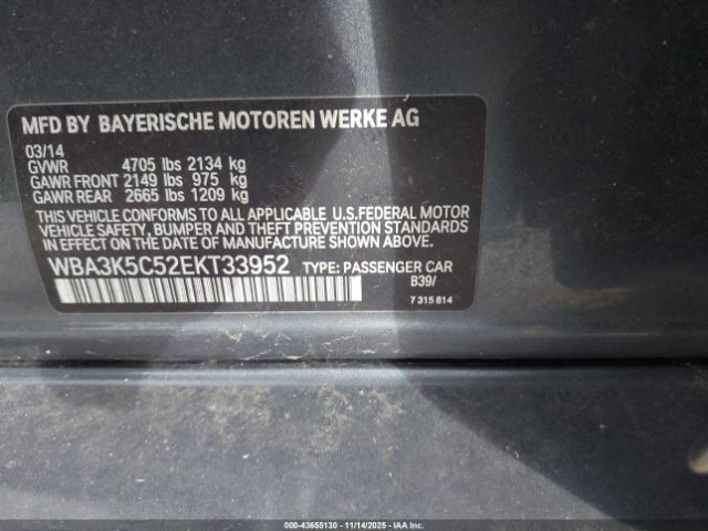 2014 BMW 328D WBA3K5C52EKT33952 Photo 8