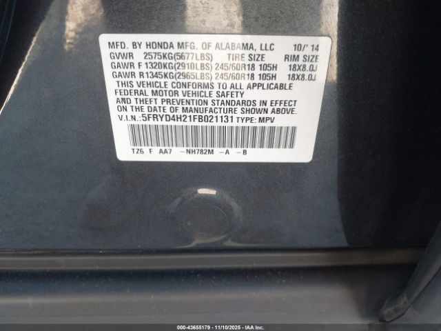 2015 ACURA MDX 5FRYD4H21FB021131 Photo 8