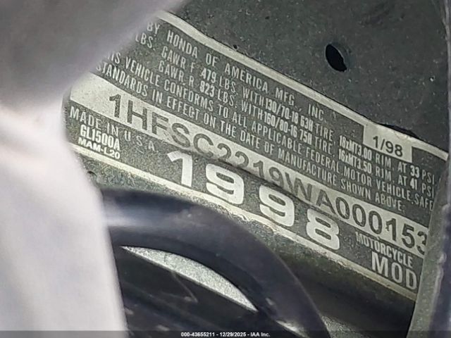 1998 HONDA GL1500 1HFSC2219WA000153 Photo 9