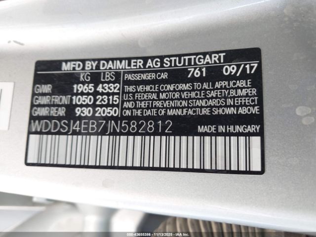 2018 MERCEDES-BENZ CLA 250 WDDSJ4EB7JN582812 Photo 8