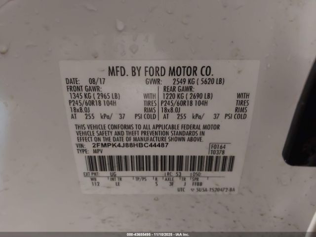 2017 FORD EDGE 2FMPK4J88HBC44487 Photo 8