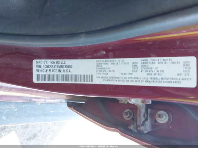 2021 RAM 1500 1C6SRFJT6MN780452 Photo 8