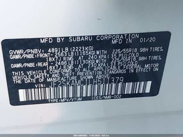 2020 SUBARU FORESTER JF2SKAMC1LH511379 Photo 8