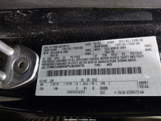 2023 FORD ESCAPE 1FMCU9MN8PUB29078 Photo 8