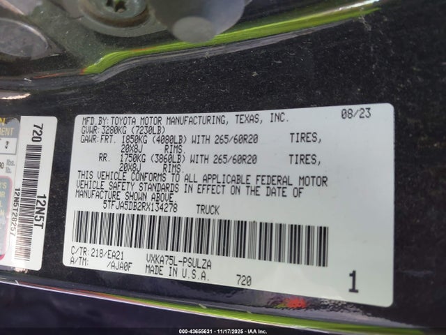 Toyota Tundra Limited 2024 5TFJA5DB2RX134278 Image 9