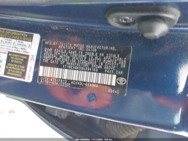 2009 TOYOTA CAMRY 4T1BE46K09U294169 Photo 8
