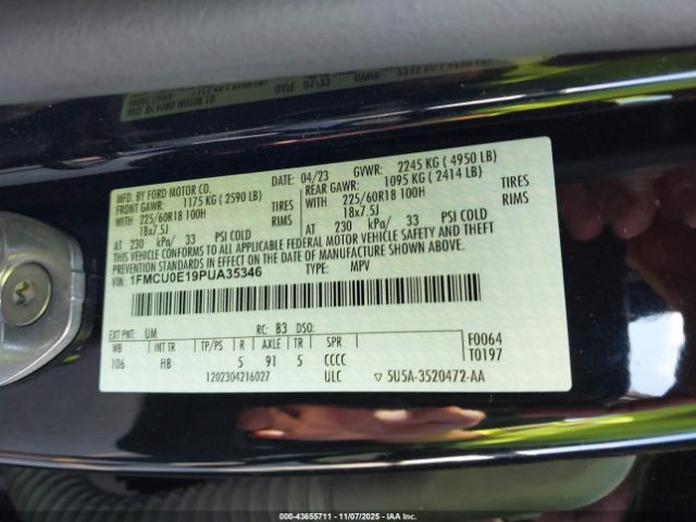 2023 FORD ESCAPE 1FMCU0E19PUA35346 Photo 8