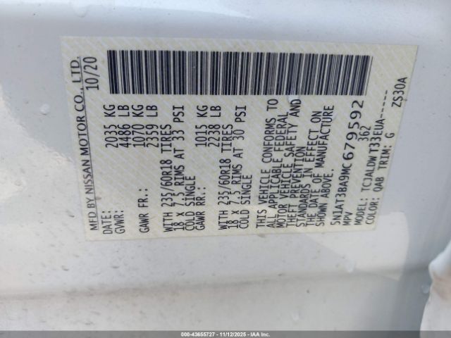 2021 NISSAN ROGUE 5N1AT3BA9MC679592 Photo 8