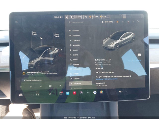 Tesla Model 3 Long Range Dual Motor All-wheel Drive 2022 5YJ3E1EB3NF206761 Image 18