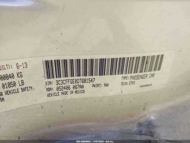 2013 FIAT 500E 3C3CFFGE0DT681547 Photo 8