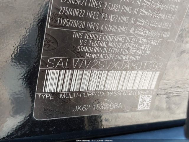 2018 LAND ROVER RANGE ROVER SPORT SALWV2SVXJA801393 Photo 8