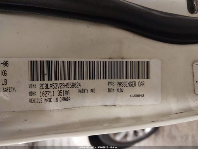 2009 CHRYSLER 300 2C3LA53V29H558024 Photo 8