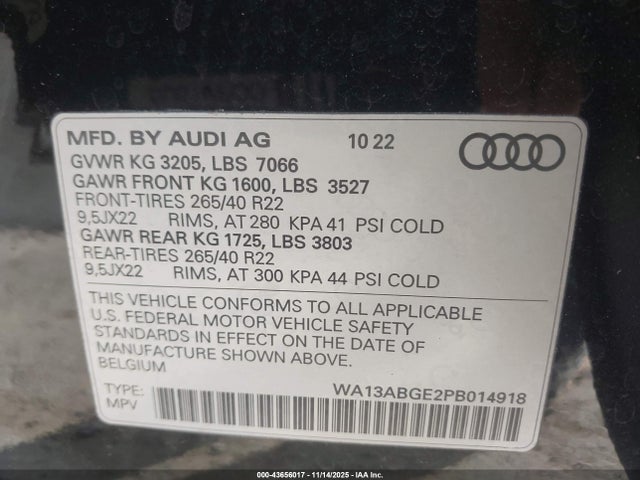 2023 AUDI E-TRON SPORTBACK WA13ABGE2PB014918 Photo 8