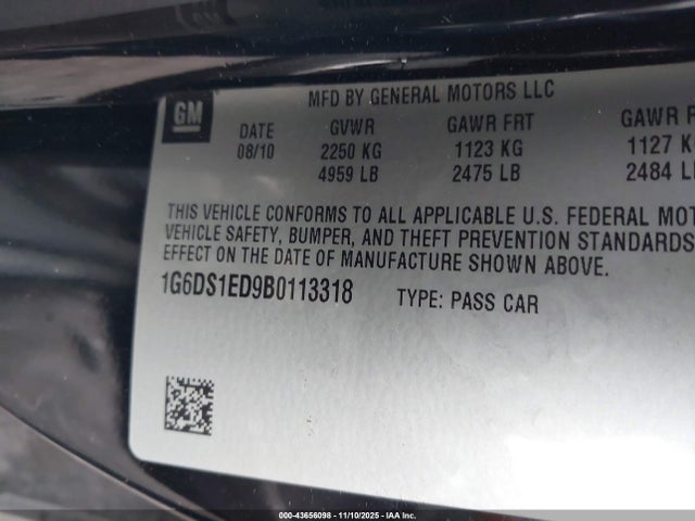 2011 CADILLAC CTS 1G6DS1ED9B0113318 Photo 8