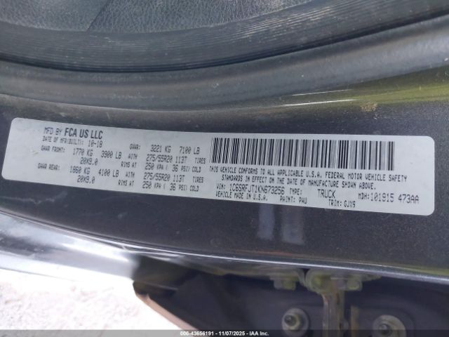 2019 RAM 1500 1C6SRFJT1KN673256 Photo 8