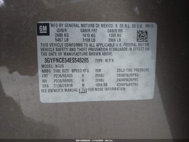 2014 CADILLAC SRX 3GYFNCE34ES548285 Photo 8