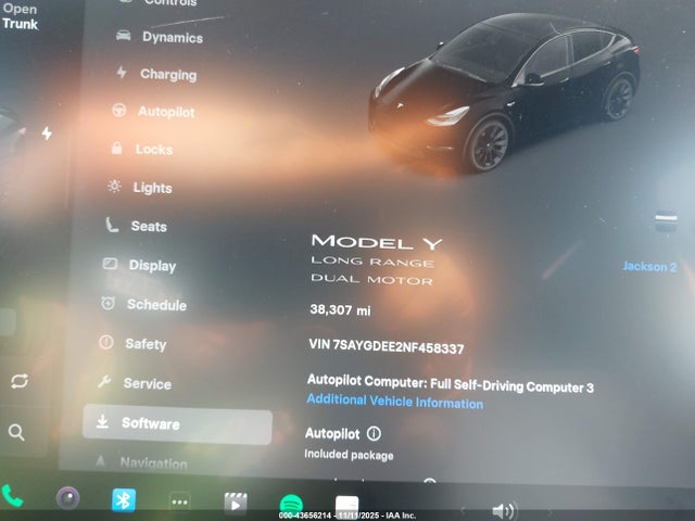 2022 TESLA MODEL Y 7SAYGDEE2NF458337 Photo 6
