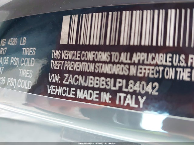 2020 JEEP RENEGADE ZACNJBBB3LPL84042 Photo 8