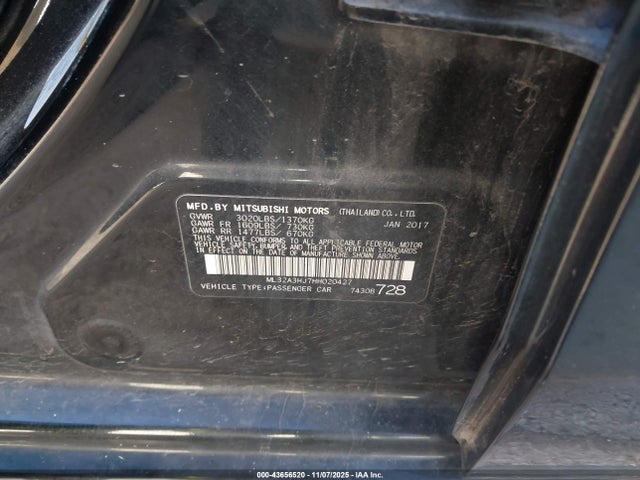 2017 MITSUBISHI MIRAGE ML32A3HJ7HH020427 Photo 8