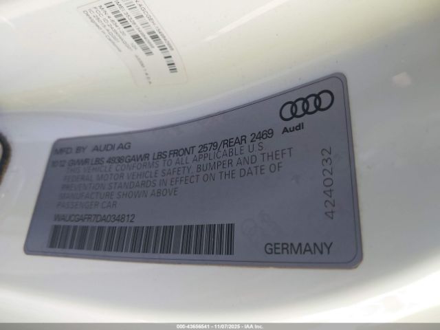 2013 AUDI S5 WAUCGAFR7DA034812 Photo 8