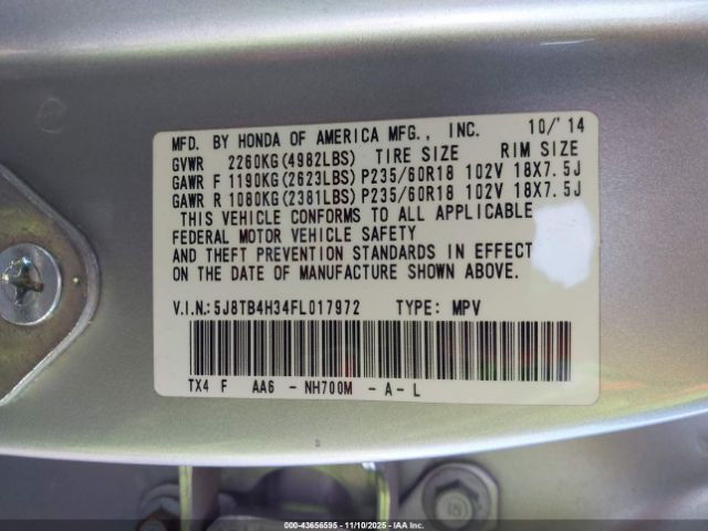 2015 ACURA RDX 5J8TB4H34FL017972 Photo 8