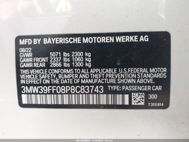 2023 BMW 3 SERIES 3MW39FF08P8C83743 Photo 8