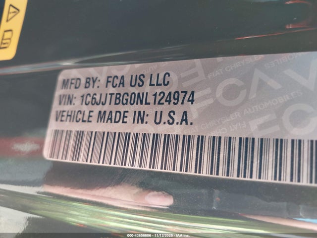 2022 JEEP GLADIATOR 1C6JJTBG0NL124974 Photo 8