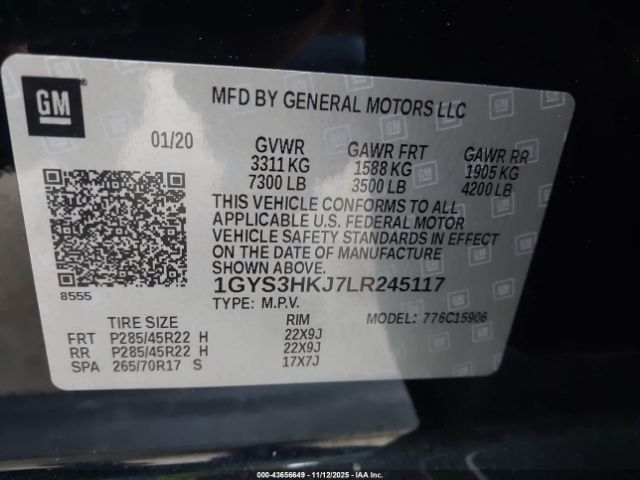 2020 CADILLAC ESCALADE ESV 1GYS3HKJ7LR245117 Photo 8