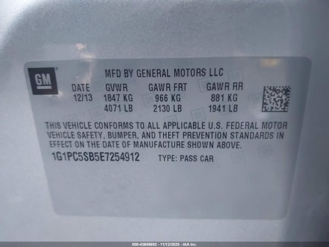 2014 CHEVROLET CRUZE 1G1PC5SB5E7254912 Photo 8