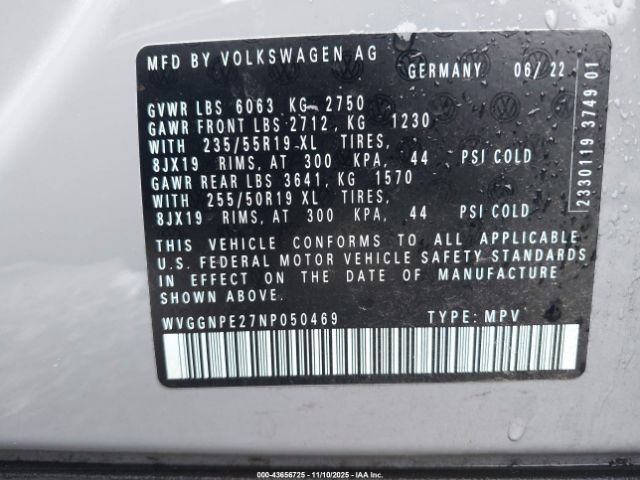 2022 VOLKSWAGEN ID.4 WVGGNPE27NP050469 Photo 8