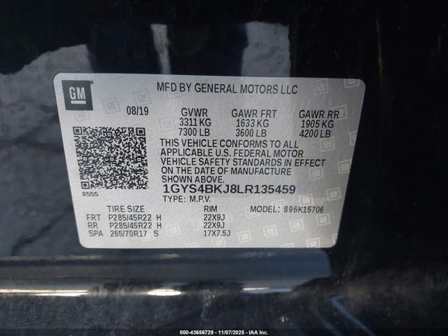 2020 CADILLAC ESCALADE 1GYS4BKJ8LR135459 Photo 8