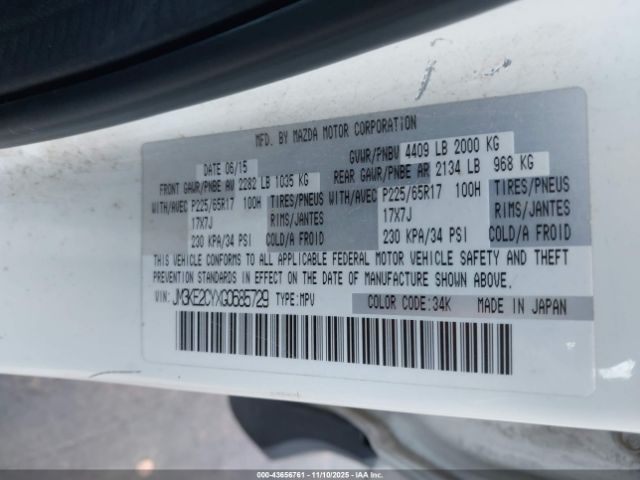 2016 MAZDA CX-5 JM3KE2CYXG0685729 Photo 8