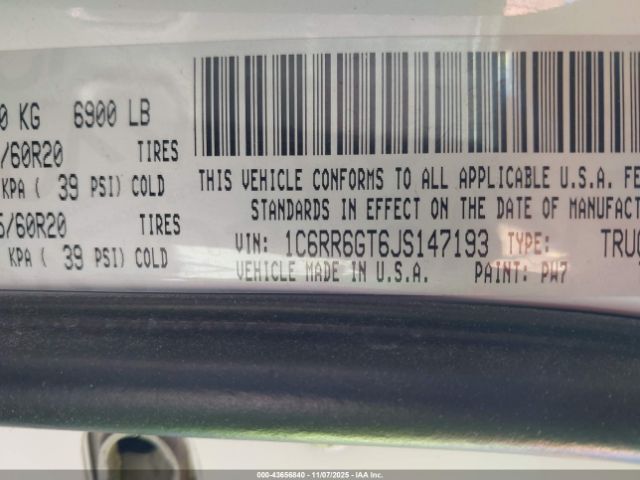 2018 RAM 1500 1C6RR6GT6JS147193 Photo 8