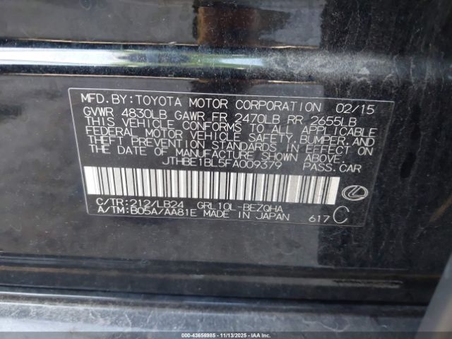 2015 LEXUS GS 350 JTHBE1BL5FA009379 Photo 8